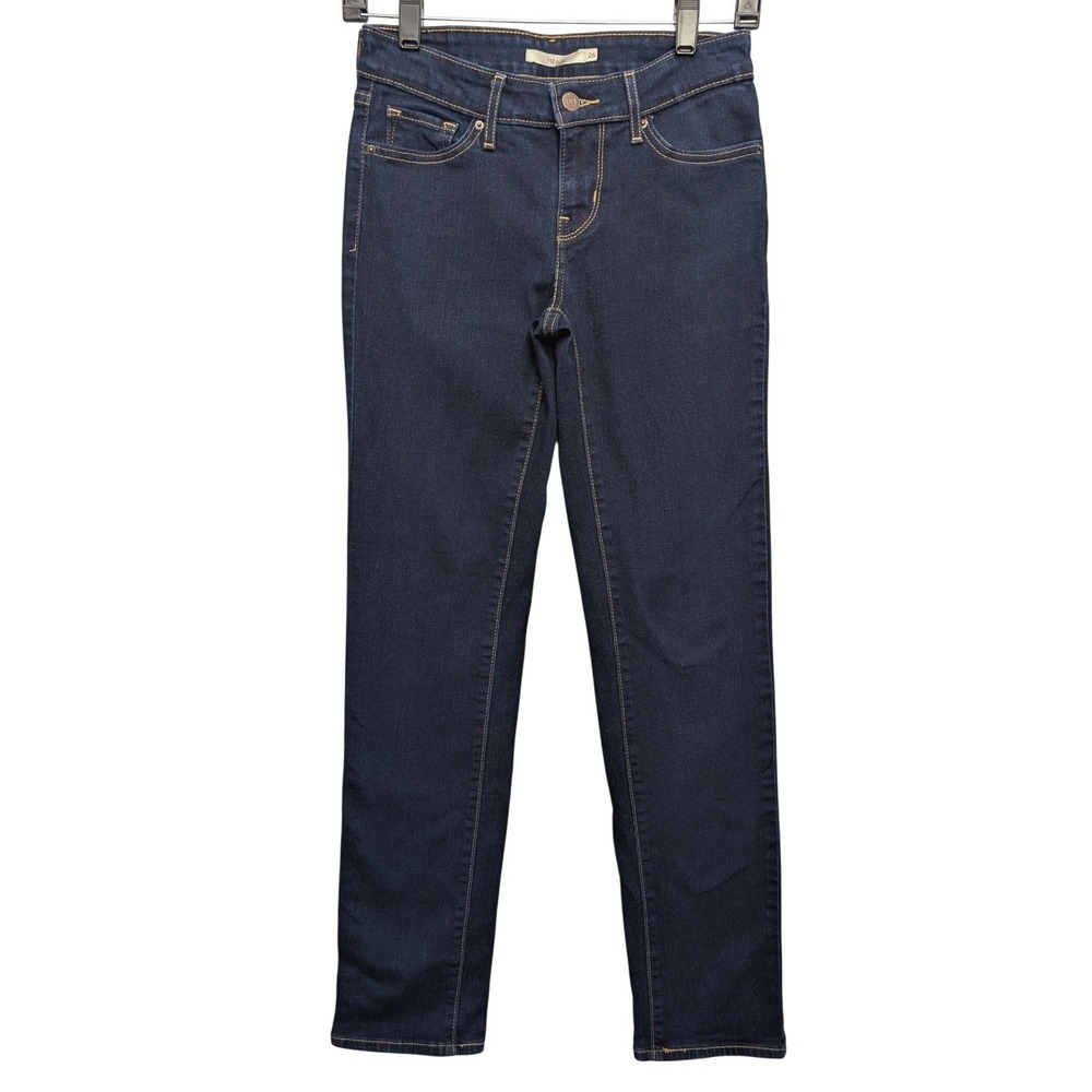 Levi's 712 Slim Jeans Women 26 Dark Indigo Mid Rise Stretch Denim